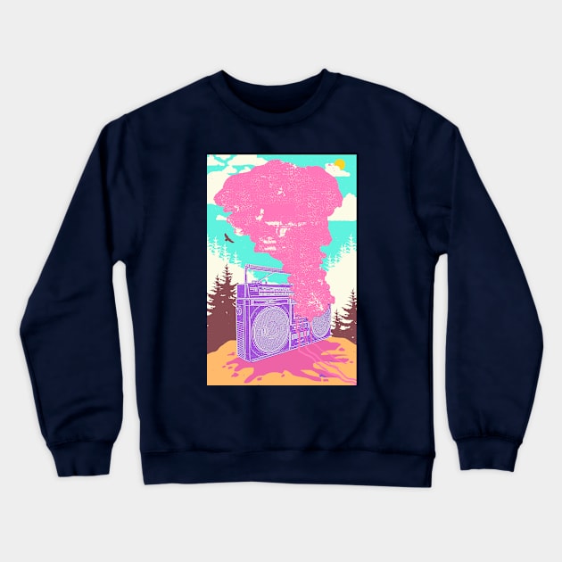 MELTED BOOMBOX Crewneck Sweatshirt by Showdeer